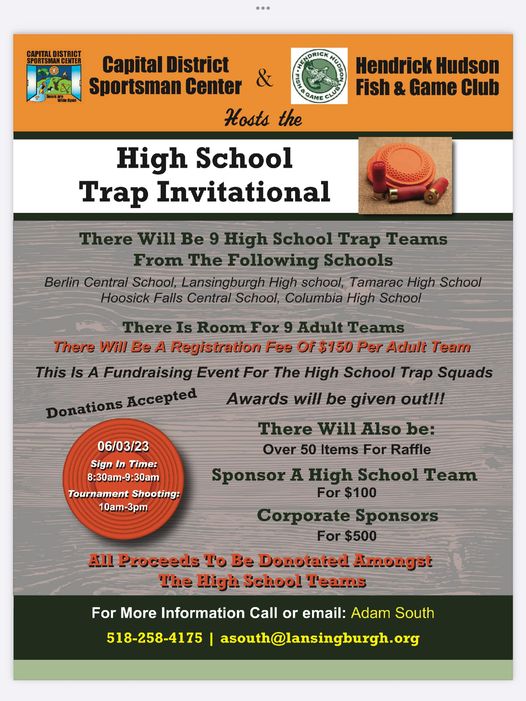 2023 High School Trap Invitational Flyer
